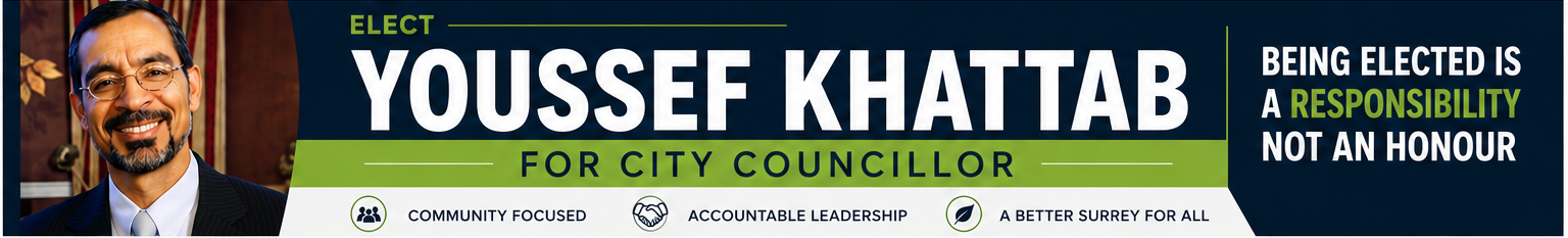 Elect Youssef Khattab — Stronger Neighbourhoods. Better Surrey.